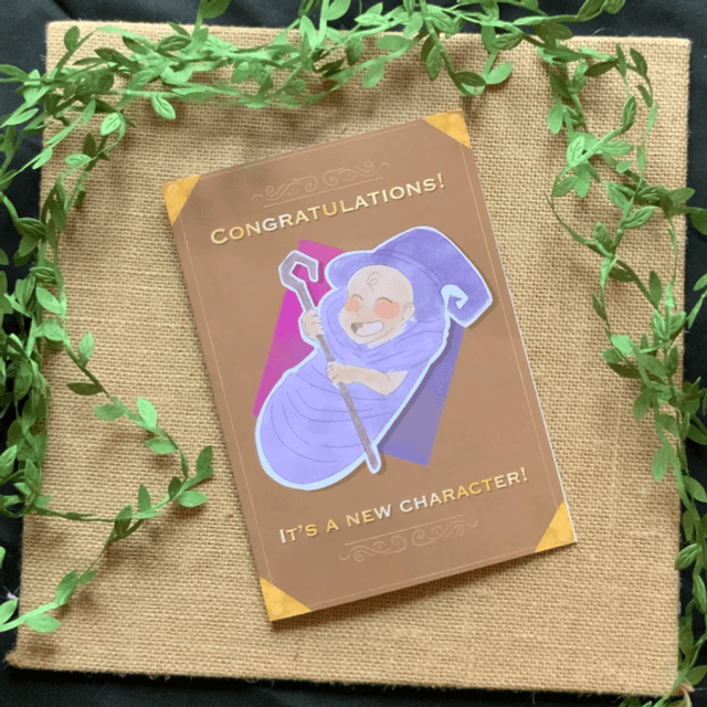 Congratulations, it’s a New Character! - A5 Greetings Card
