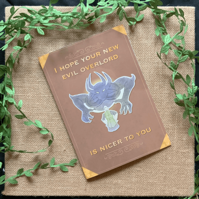 I Hope Your New Evil Overlord is Nicer To You - A5 Greetings Card